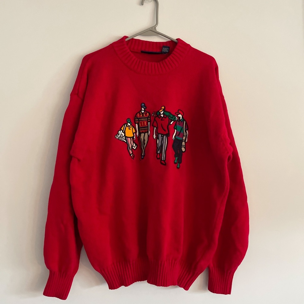90s Vintage Knit Golf Sweater